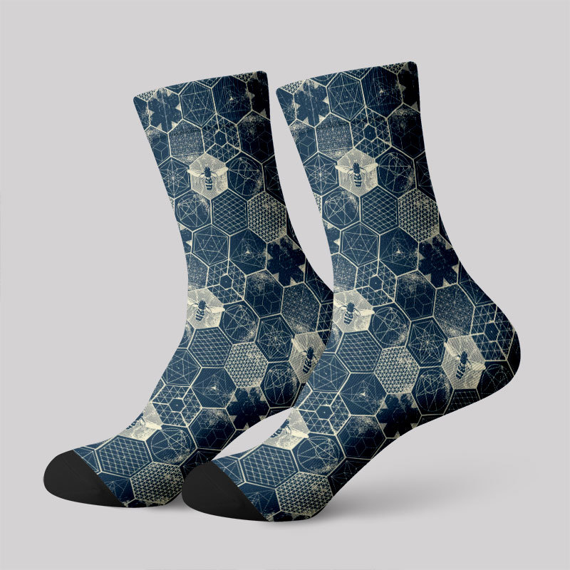 Geeksoutfit The Beauty of Mathematics Geometric Figures Men's Socks for Sale