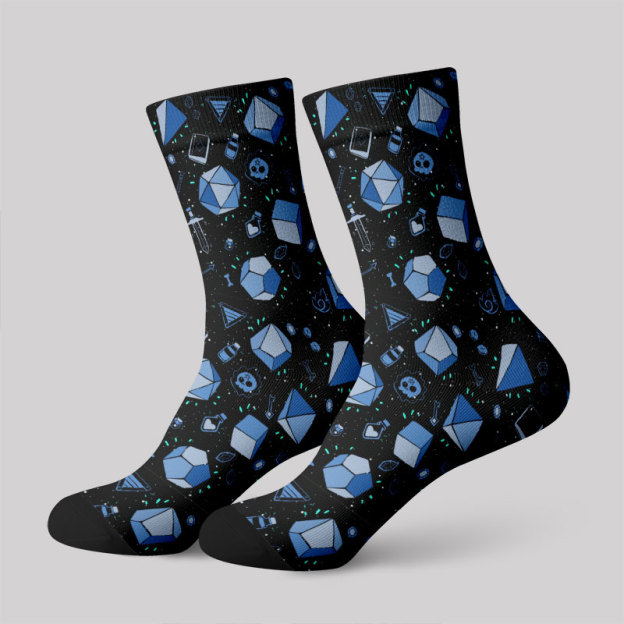 Scifi Dice And Death Men's Socks