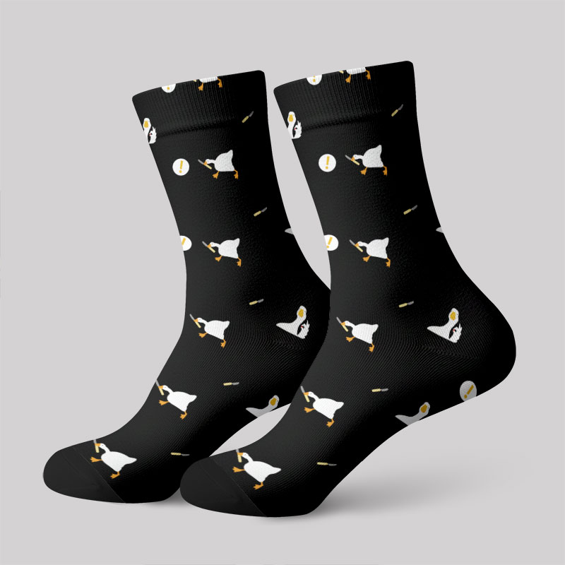 Peace Was Never An Option Goose Black Men's Socks