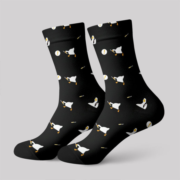 Peace Was Never An Option Goose Black Men's Socks