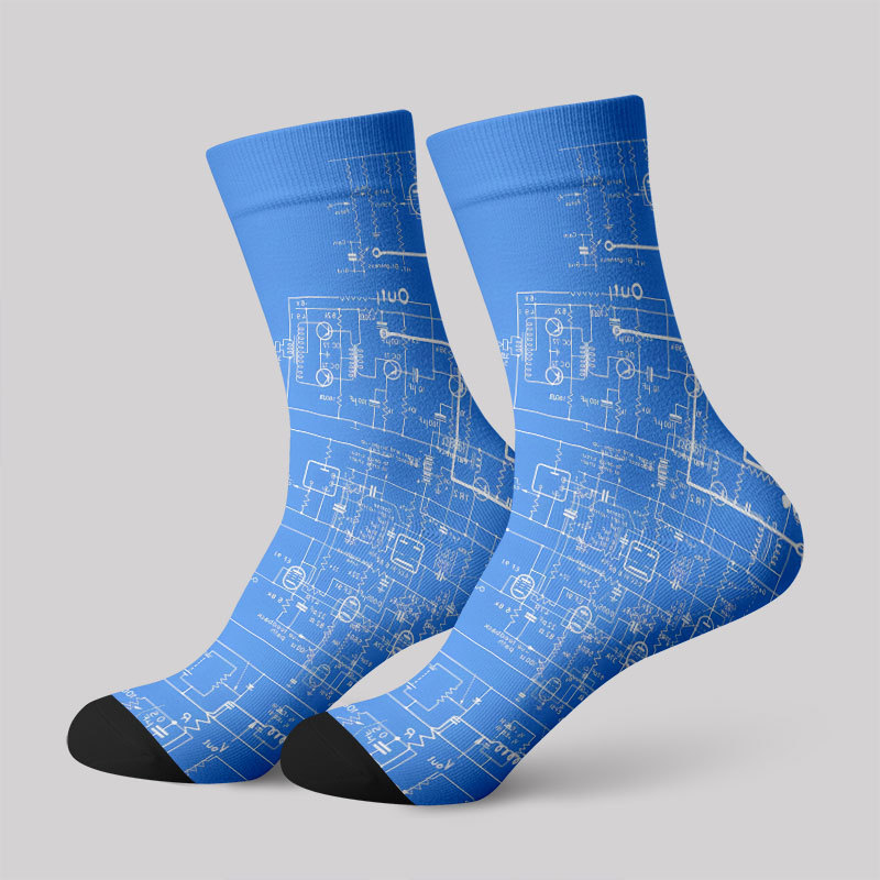 Geeksoutfit Physical Circuit Diagram Men's Socks for Sale