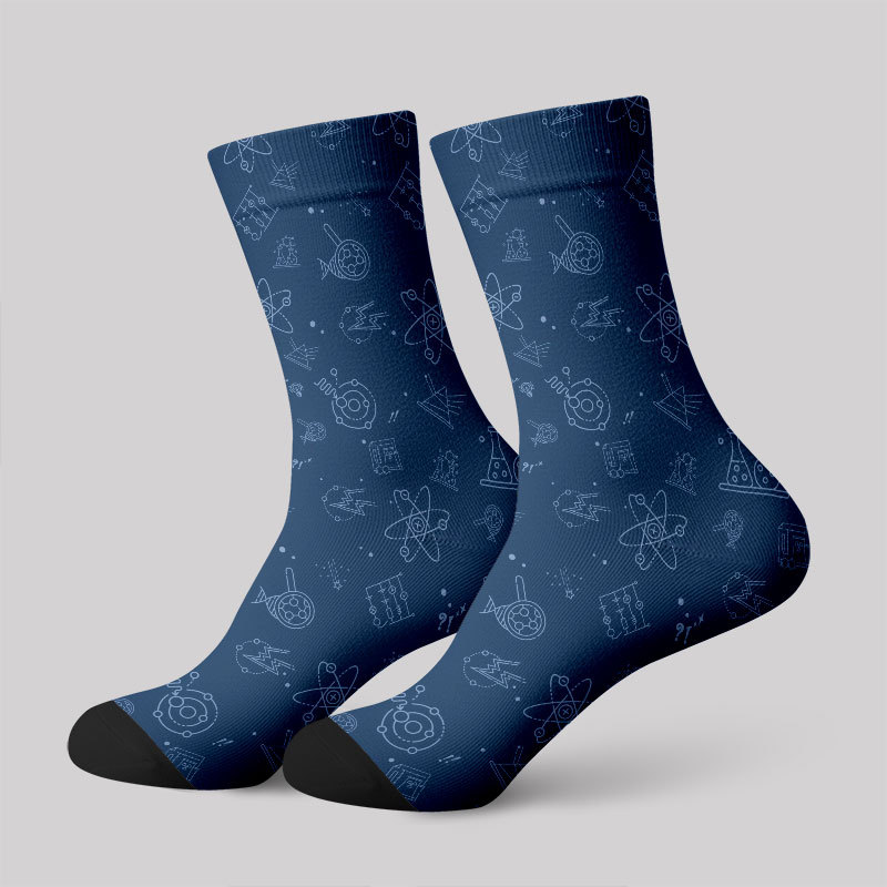 Geeksoutfit Science Lab Navy Blue Science Men's Socks for Sale
