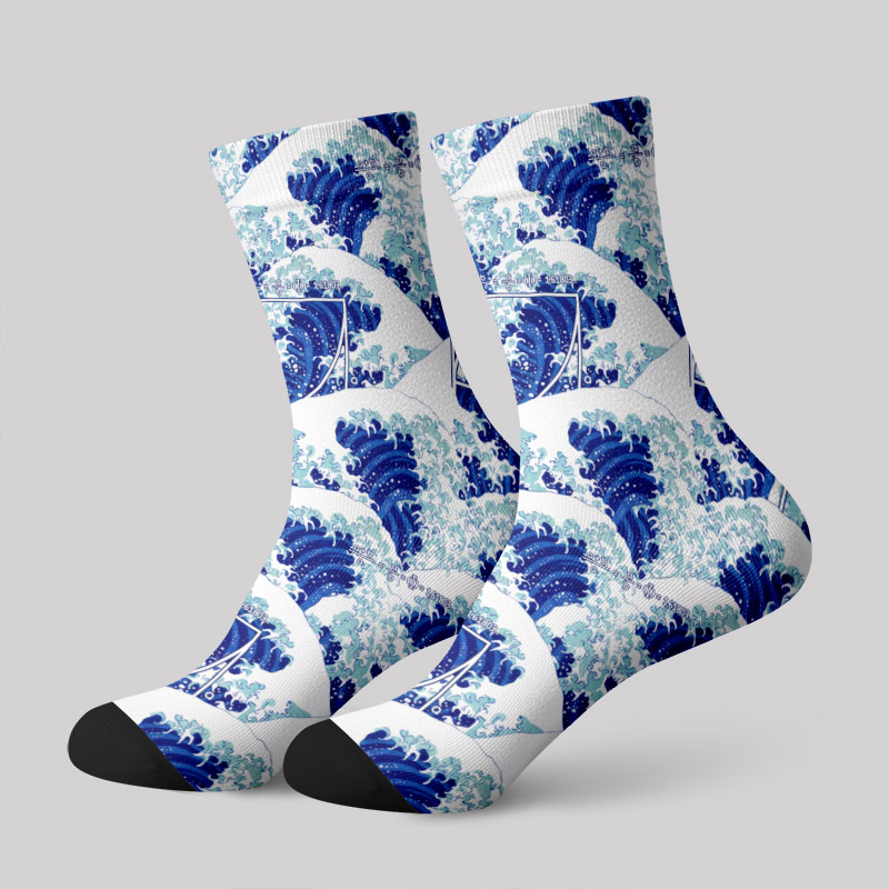Fibonacci Waves Men's Socks