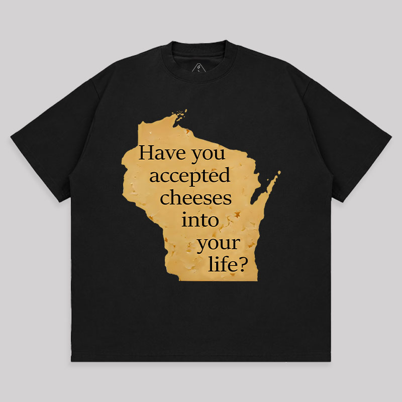 Wisconsin Cheese Pun Unisex Oversized T-shirt