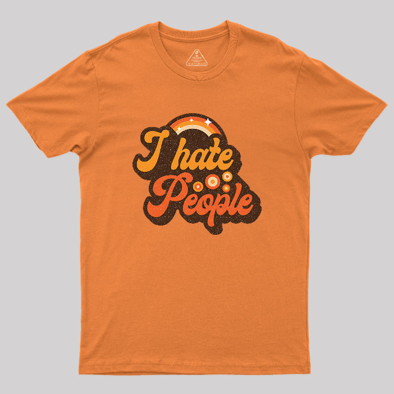 Vintage Hate People Geek T-Shirt