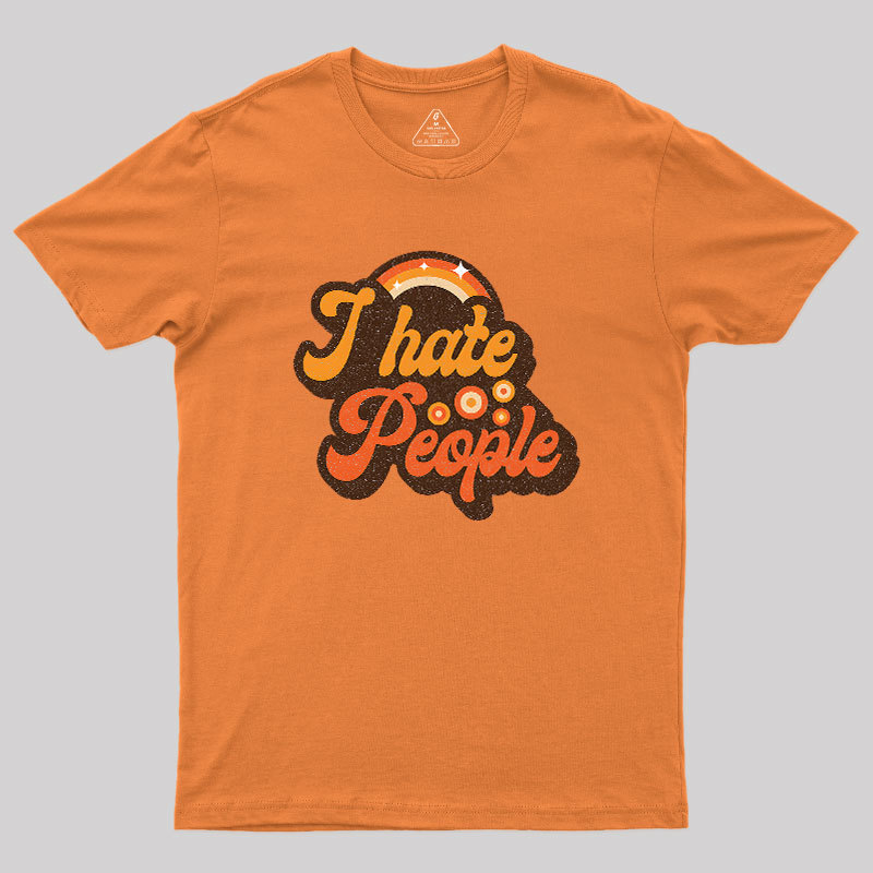 Vintage Hate People Geek T-Shirt