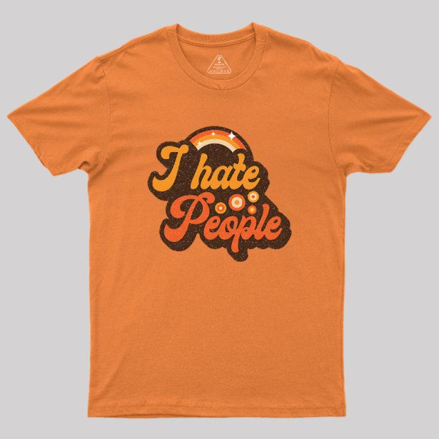 Vintage Hate People Geek T-Shirt
