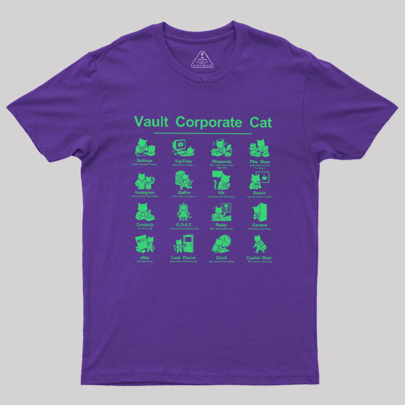 Vault Corporate Cat Geek T-Shirt