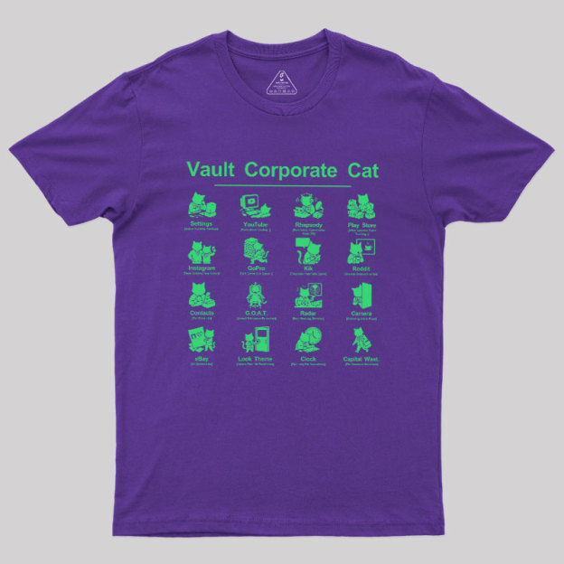 Vault Corporate Cat Geek T-Shirt
