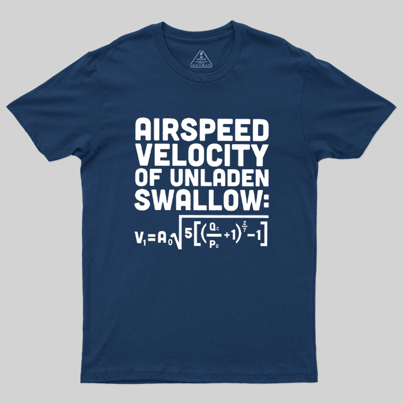 Airspeed Velocity Of Unladen Swallow Geek T-Shirt