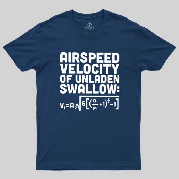 Airspeed Velocity Of Unladen Swallow Geek T-Shirt
