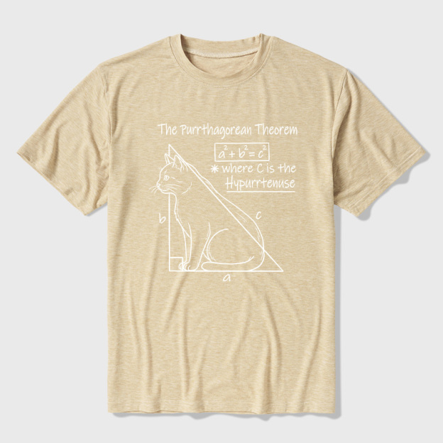 The Purrthagorean Theorem Cat Math Pun Ultra Soft Heather Tees