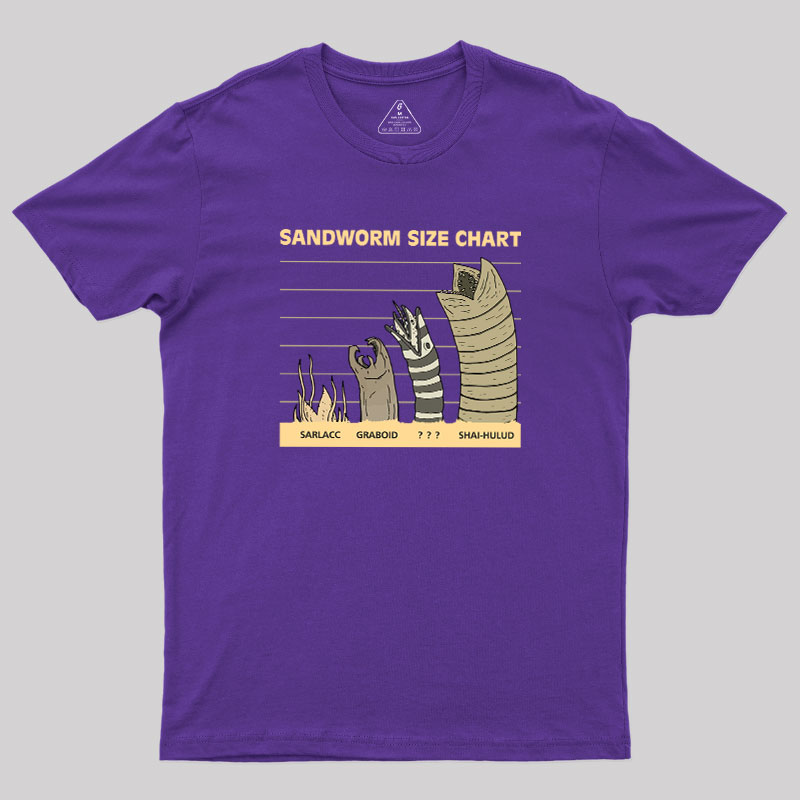 Sandworm Size Chart Geek T-Shirt