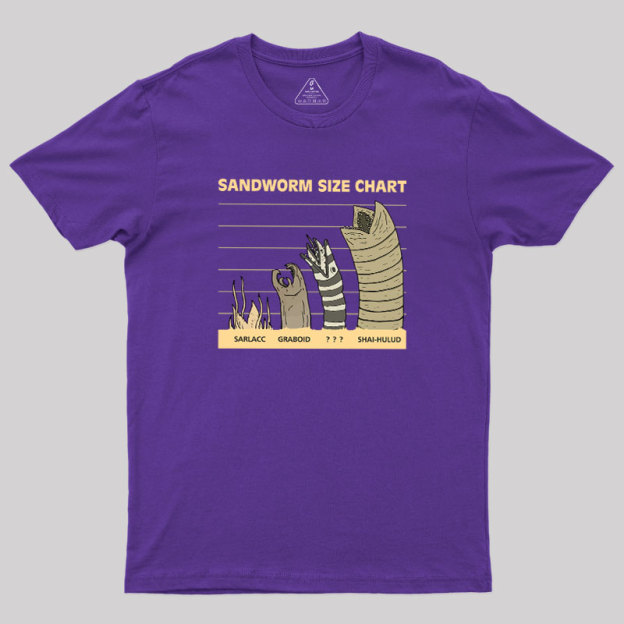 Sandworm Size Chart Geek T-Shirt