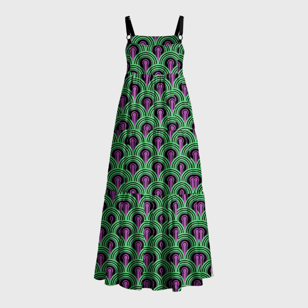 Shining Geek Tiered Cami Maxi Dress