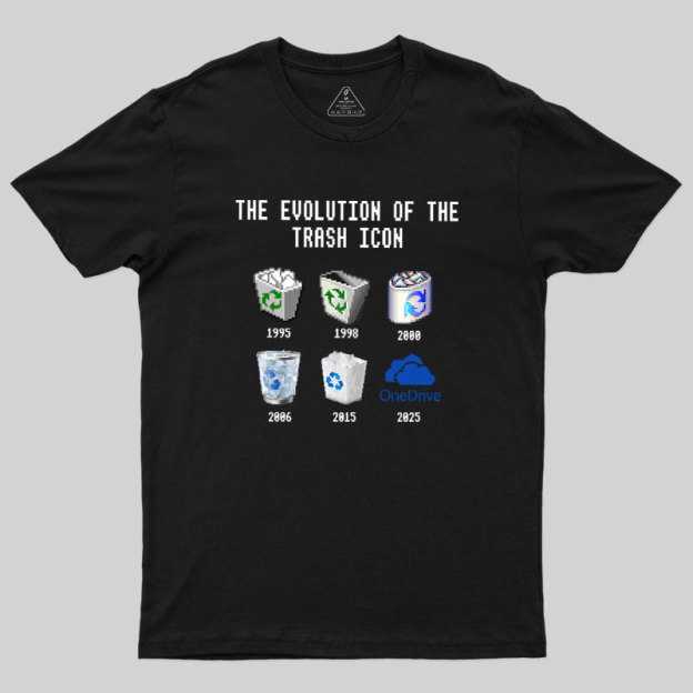 The Evolution of the Trash Icon Geek T-Shirt