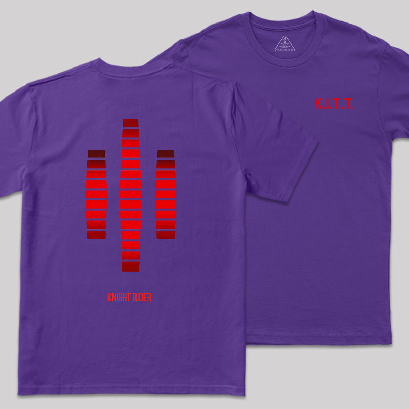 KITT Lights Front and Back Printed Geek T-Shirt