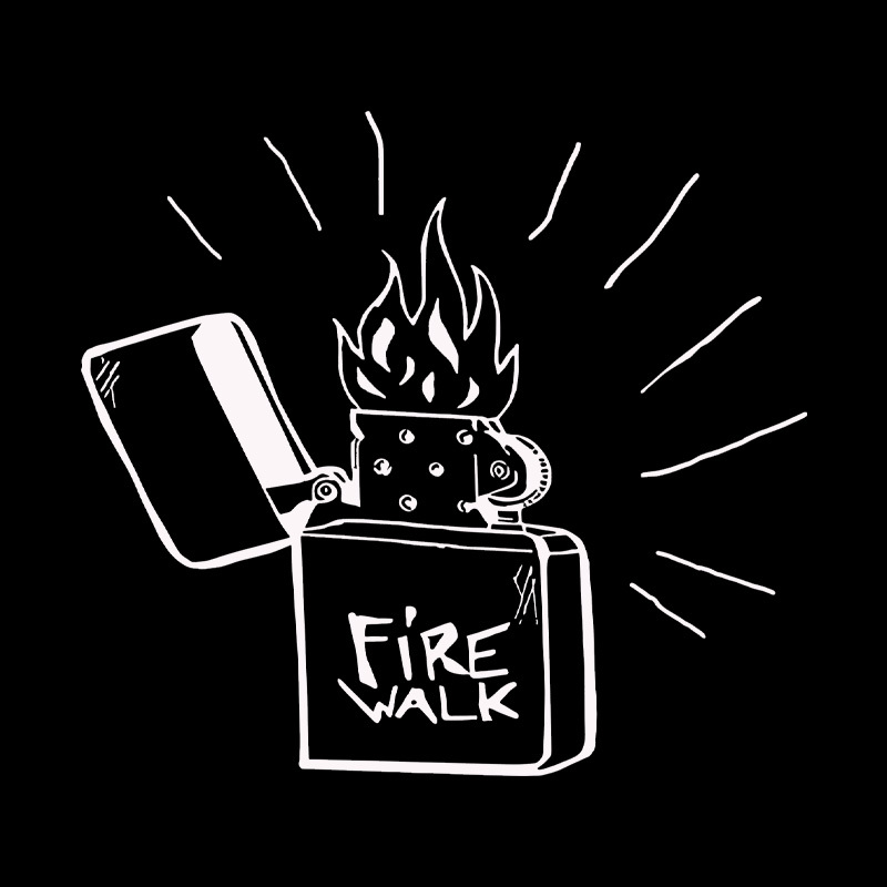 Black White Flame Fuel Lighter Geek T-Shirt