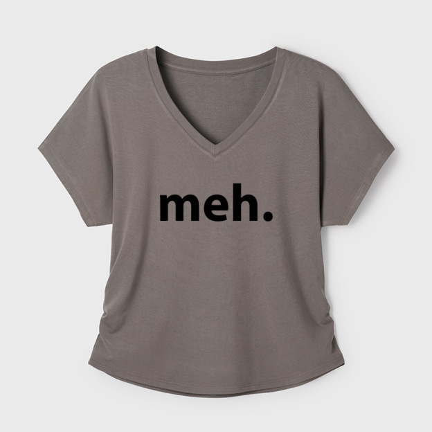 Meh Geek Dolman Sleeve V-Neck Shirt