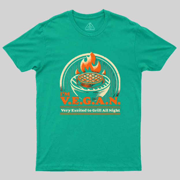 Ironic BBQ Grill Geek T-Shirt