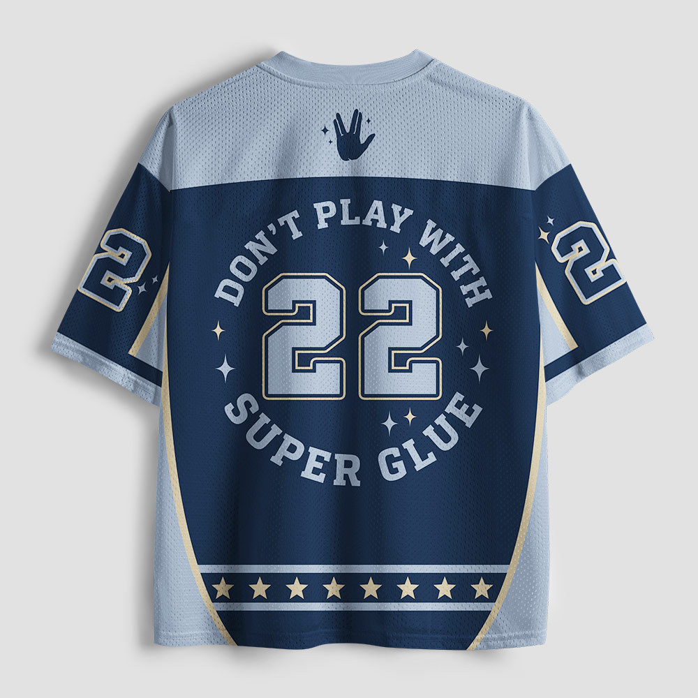 Navy Light Gold Space Planet Geek Mesh Jersey