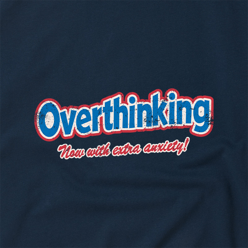 Overthinking Extra Anxiety Edition Geek Retro Raglan T-Shirt