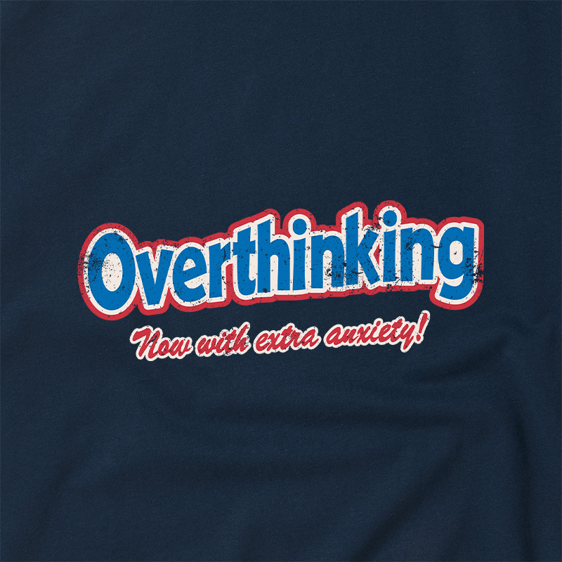 Overthinking Extra Anxiety Edition Geek Retro Raglan T-Shirt