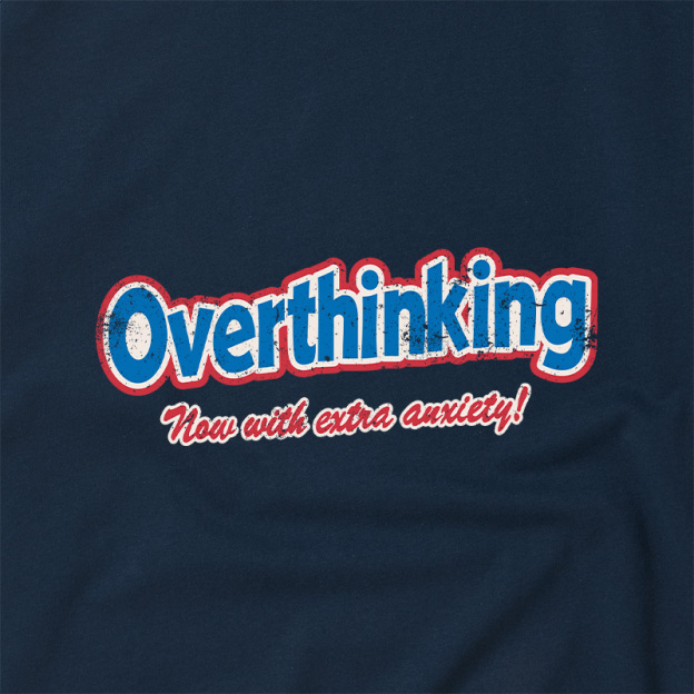 Overthinking Extra Anxiety Edition Geek Retro Raglan T-Shirt