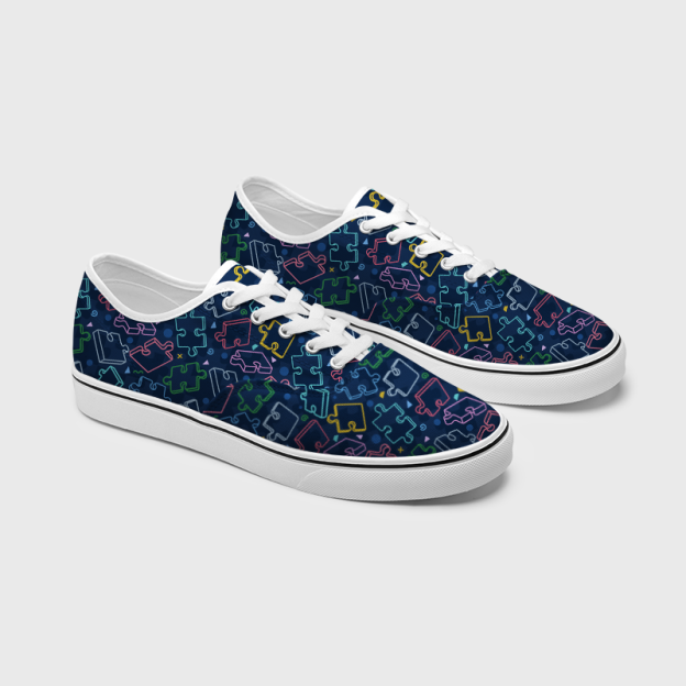 Neon Pieces Geek Canvas Shoes