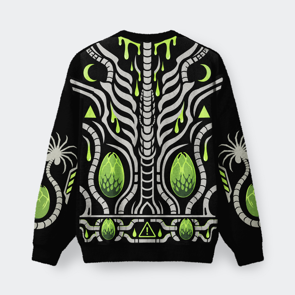 Biomechanical Parasite Fuzzy Fleece Sweatshirt