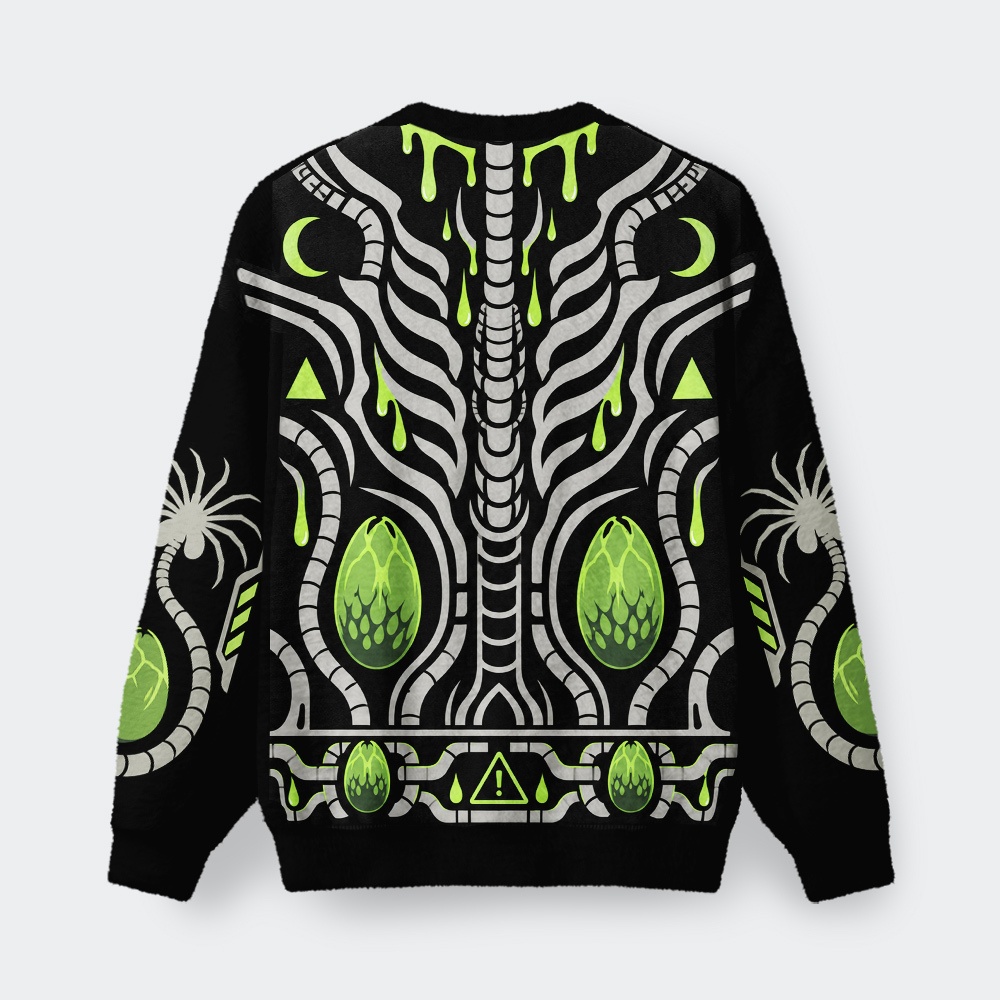 Biomechanical Parasite Fuzzy Fleece Sweatshirt