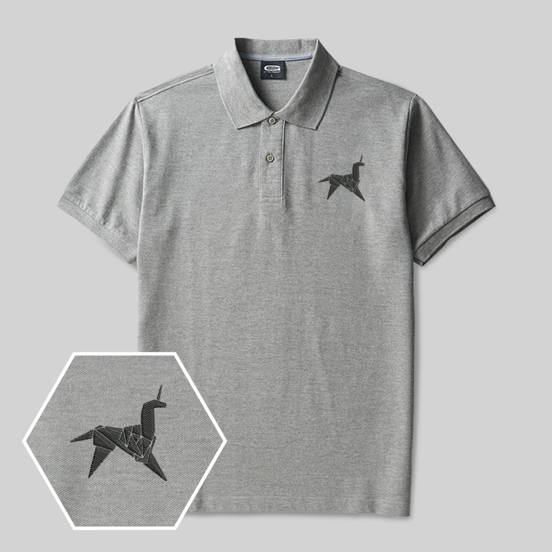 Dream Runner Geek Embroidered Polo Shirts
