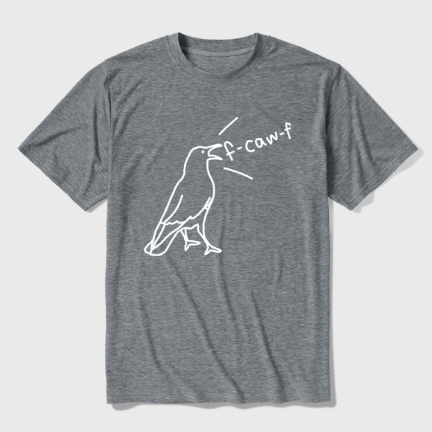 Funny Crow Sarcastic Bird Ultra Soft Heather Tees