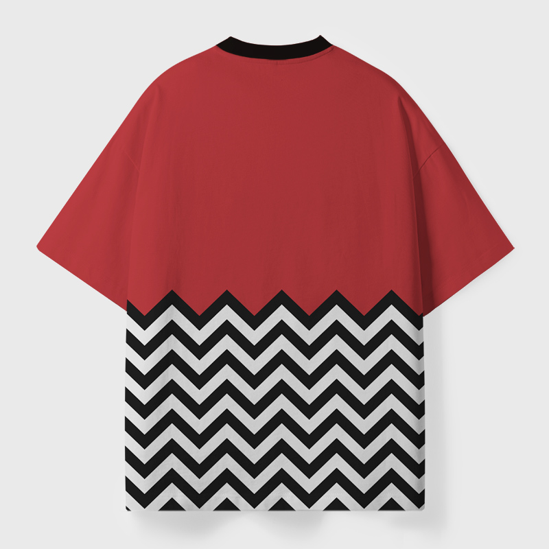 Twin Peaks Pattern Design Geek Eco Oversized Graphic Tees