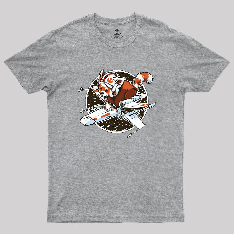 Red panda, Standing By Geek T-Shirt