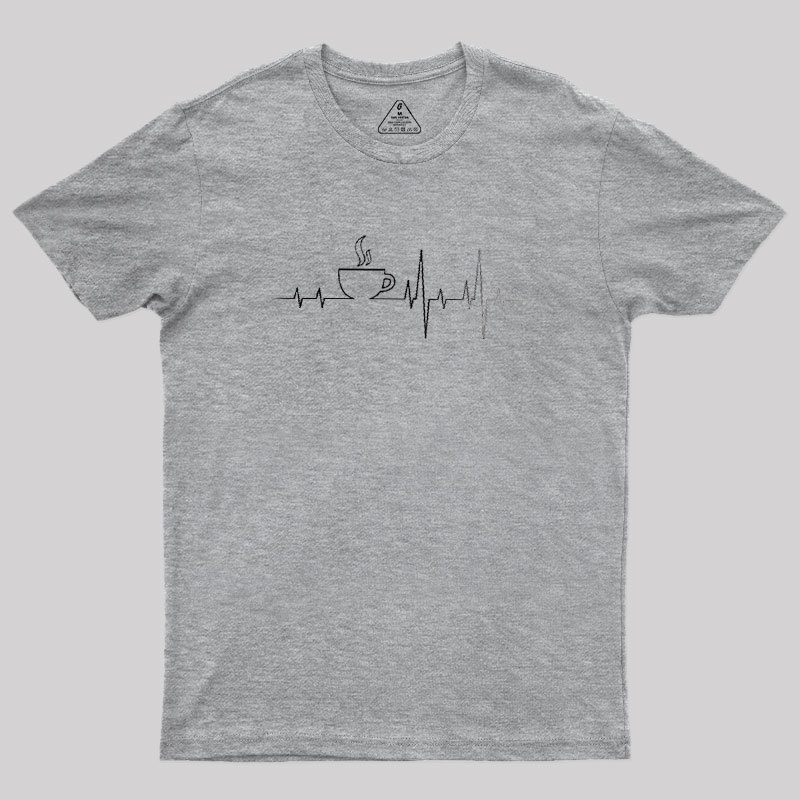 Coffee Heartbeat Geek T-Shirt