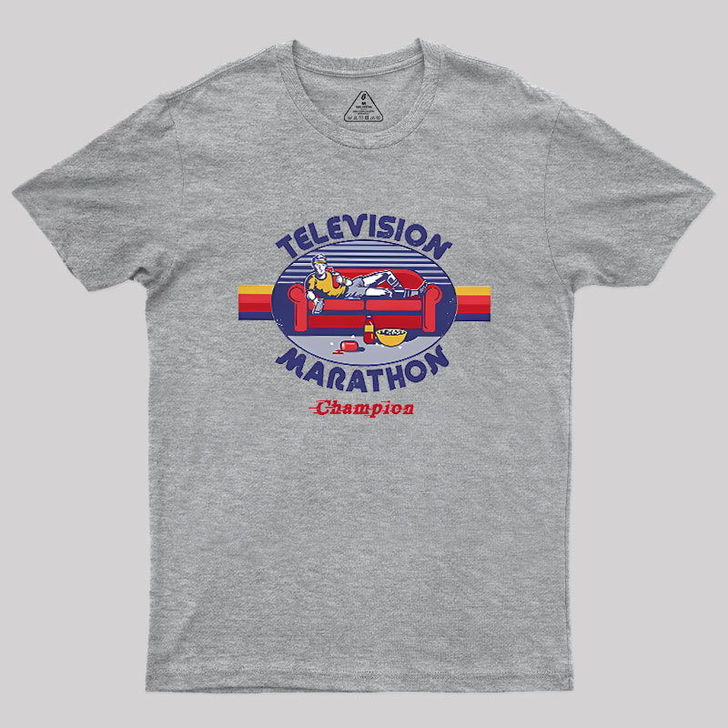 Television Marathon Champion Geek T-Shirt