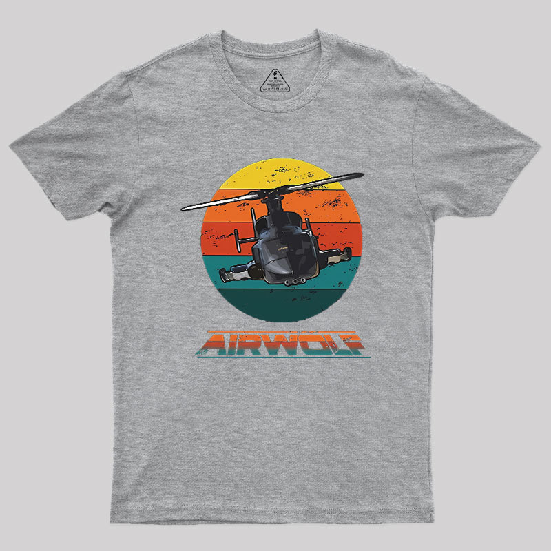 Airwolf Sunset 1980s Retro Geek T-Shirt