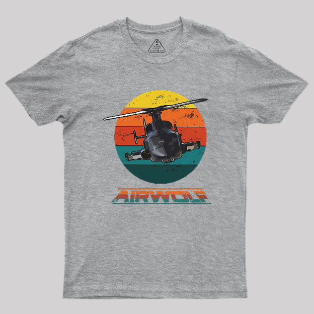 Airwolf Sunset 1980s Retro Geek T-Shirt