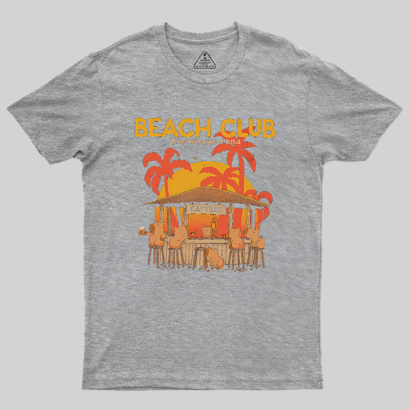 Capybara Beach Club Geek T-Shirt