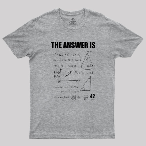 42 The Answer To Life The Universe Geek T-Shirt