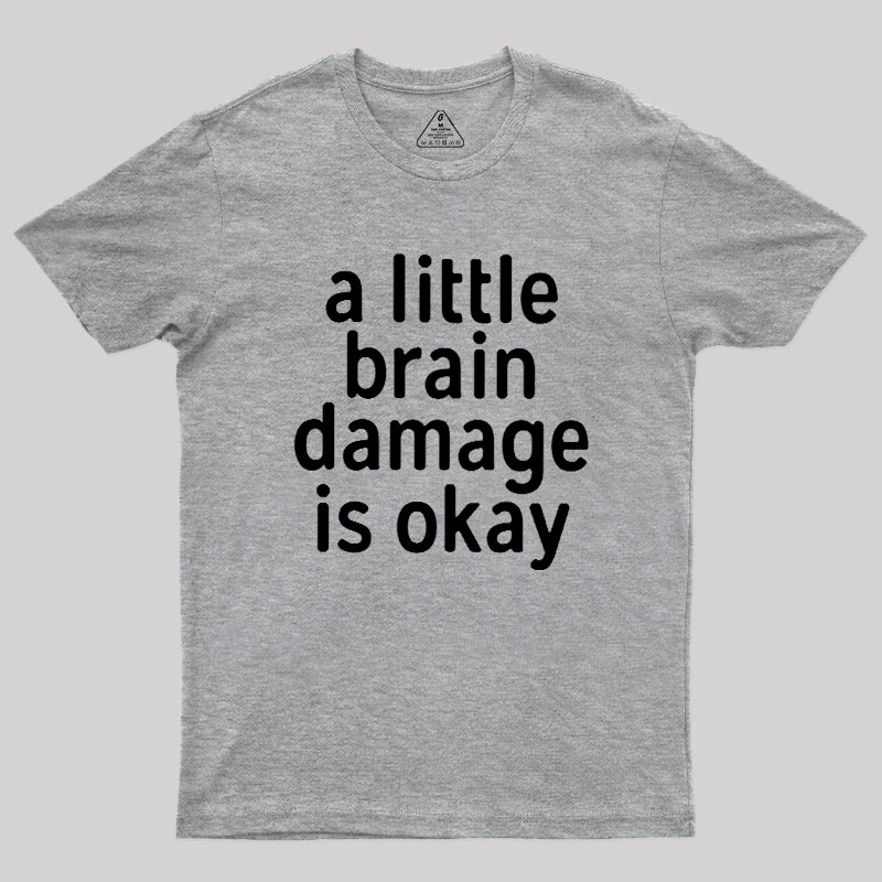 A Little Brain Damage Is Okay Geek T-Shirt