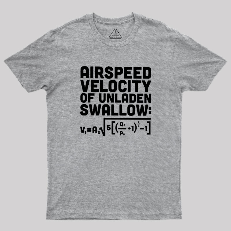 Airspeed Velocity of an Unladen Swallow Geek T-Shirt