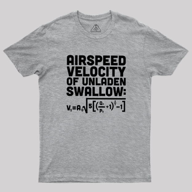 Airspeed Velocity of an Unladen Swallow Geek T-Shirt