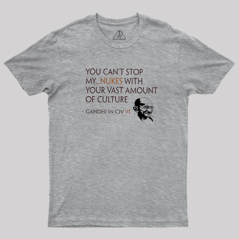 Geeksoutfit Gandhi Style Civ VI Geek T-Shirt for Sale