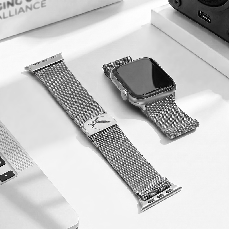 Retro Space Fight Shadow Spaceship Geek Milanese Loop Watchband