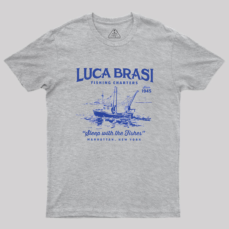 Geeksoutfit Luca Brasi Fishing Charters Geek T-Shirt for Sale online