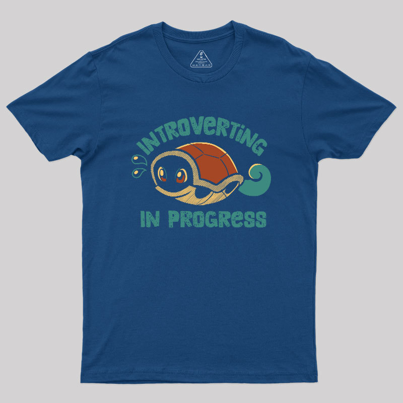 Introverting in Progress Turtle Geek T-Shirt
