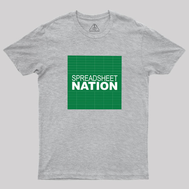 Spreadsheet Nation Geek T-Shirt