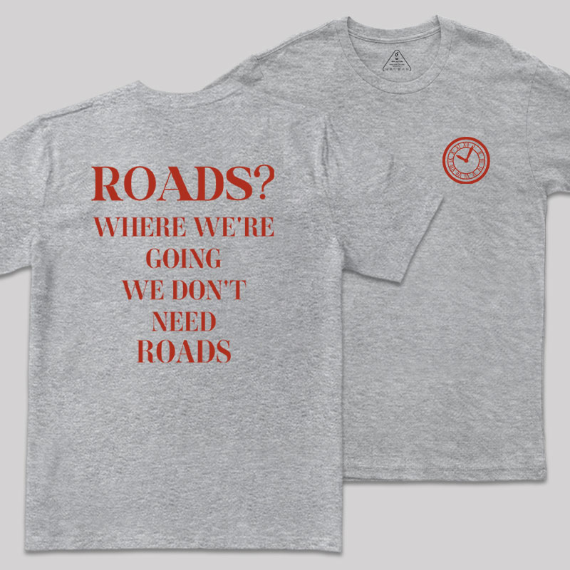 Roads Front and Back Printed Geek T-Shirt